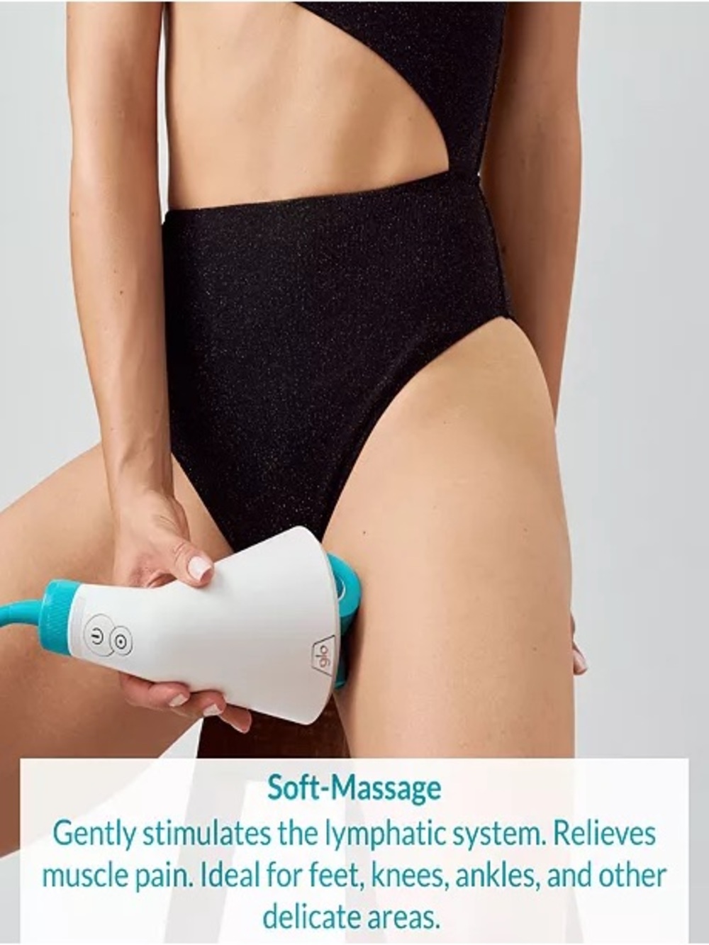 GLO Anticellulite Massager in White and Teal - Picture 9 of 12